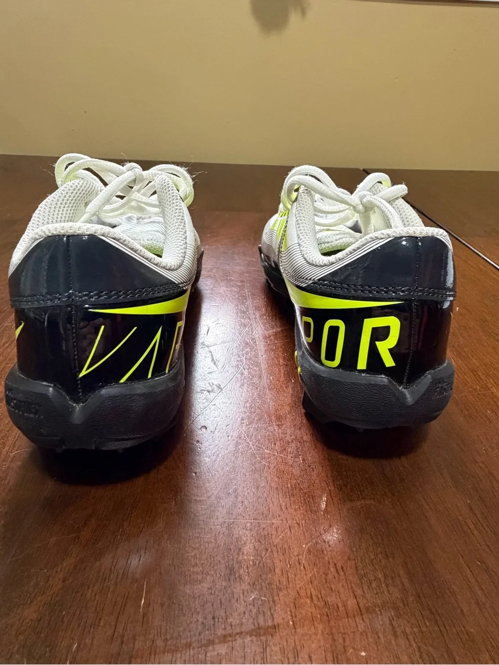 Nike Vapor Edge Football Cleats Youth 2Y Volt Black White DQ5111-715